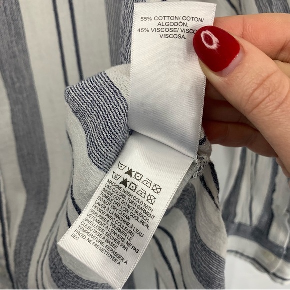 Lucky Brand Striped Cotton-Blend Button-Up Shirt, size SP - Picture 8 of 10